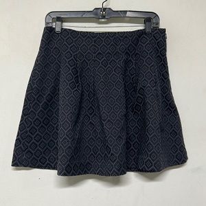Banana Republic Purple Brocade Pleat Skirt Geometric Pattern Above Knee